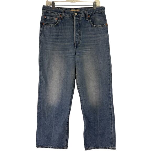 Levi's Ribcage Straight Ankle Button Fly Women's Jeans Size 31 - Picture 1 of 9